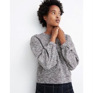 Madewell Textured Crewneck Long Sleeve Grey